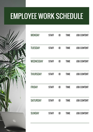 Work Schedule design