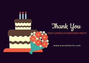 Beautiful Birthday Cake Card Design