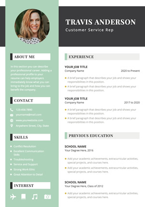 Customer Service Resume design